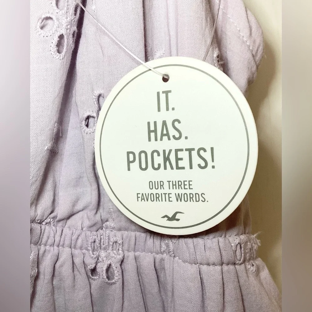 Hollister Pastel Purple/Lilac Eyelet Dress - Picture 5 of 8